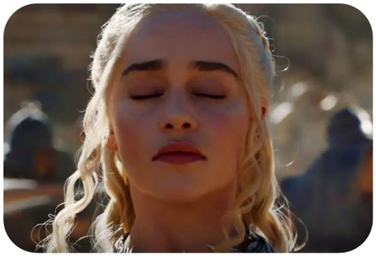 Daenerys closes eyes Game of Thrones Dance of Dragons