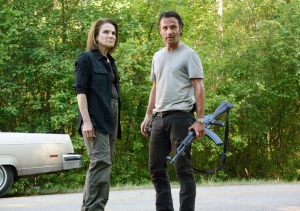 Deanna Monroe (Tovah Feldshuh) and Rick Grimes (Andrew Lincoln) in Season 6 Photo by Gene Page/AMC
