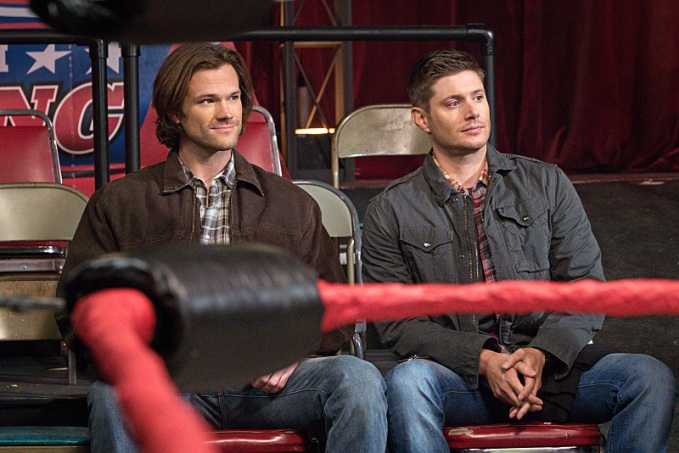 Supernatural -- "Beyond The Mat" -- Image SN1115b_0031.jpg -- Pictured (L-R): Jared Padalecki as Sam and Jensen Ackles as Dean -- Photo: Liane Hentscher/The CW -- ÃÂ© 2016 The CW Network, LLC. All Rights Reserved.ÃÂ 