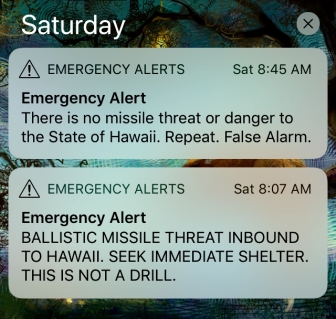 Missile alert Hawaii